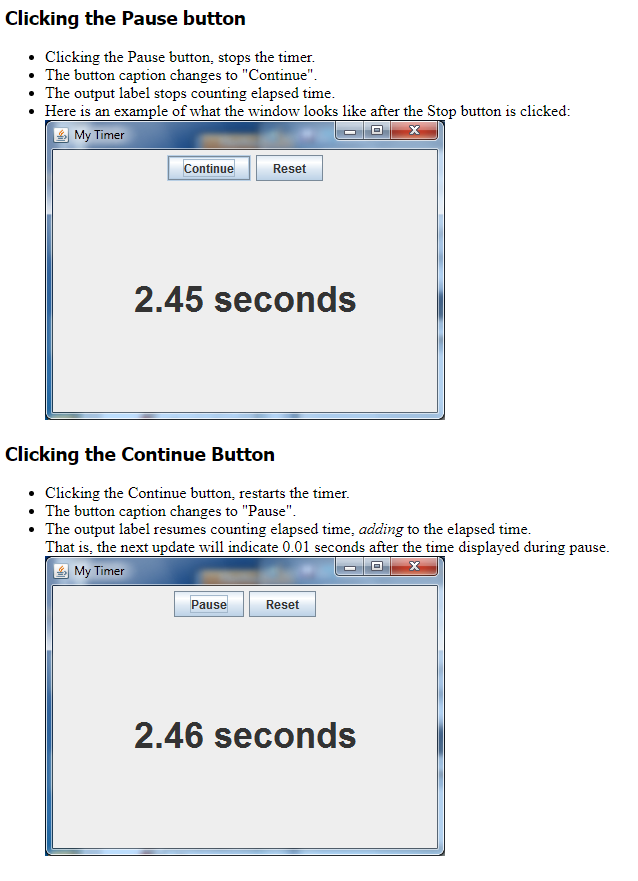 create a window with two buttons and a label. . The first
