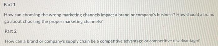  can someone please help me answer this marketing question please thank
