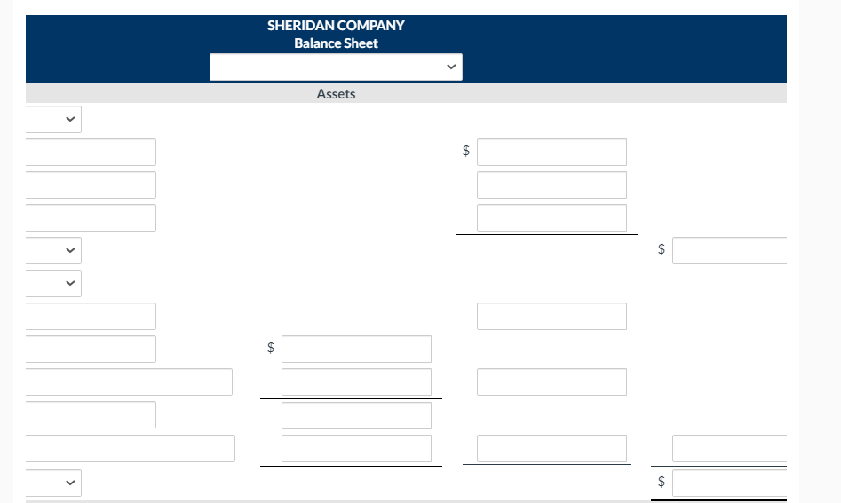 statements of Sheridan Company at December 31, 2022. Buildings Accounts receivable Prepaid
