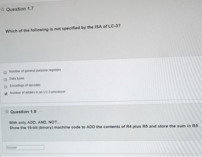 A END Answer Question 1.2 3. After the execution of which of
