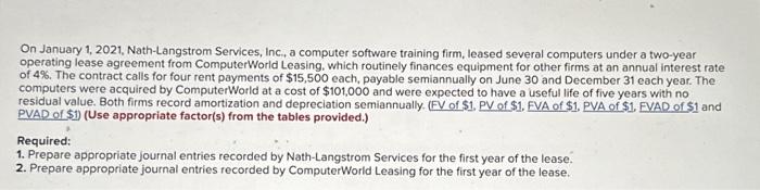  Journal entry worksheet Record the lease payment received by ComputerWorld Leasing.