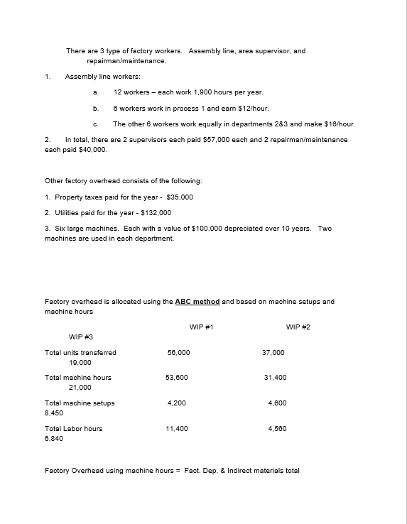 the instructions below. These are to be transferred into an excel spread