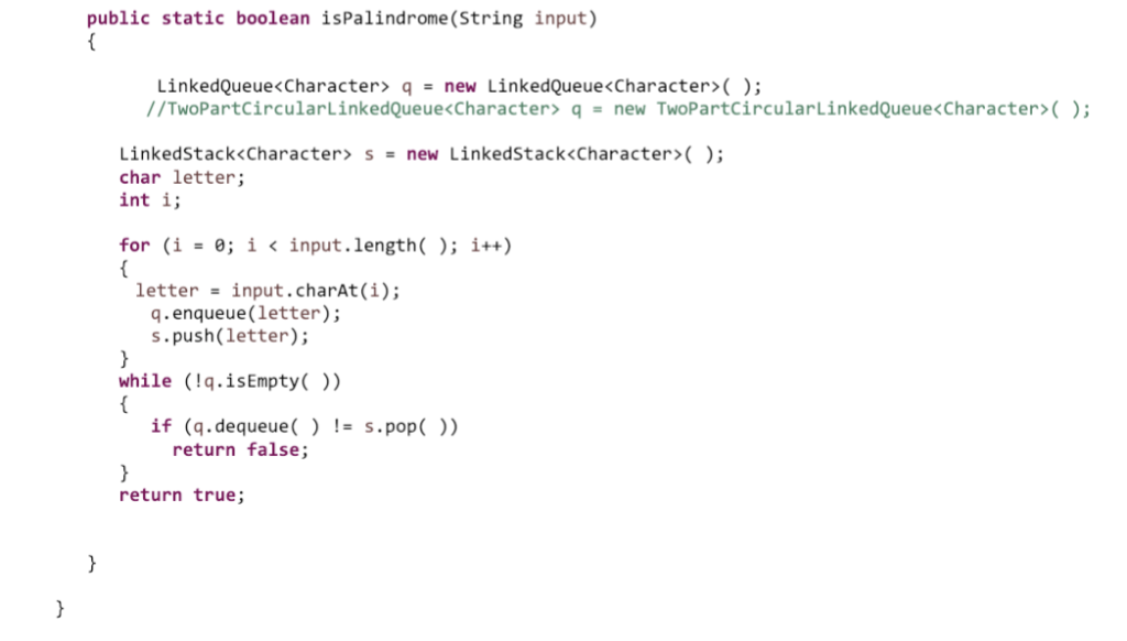 write a program that will tell if an input string is a