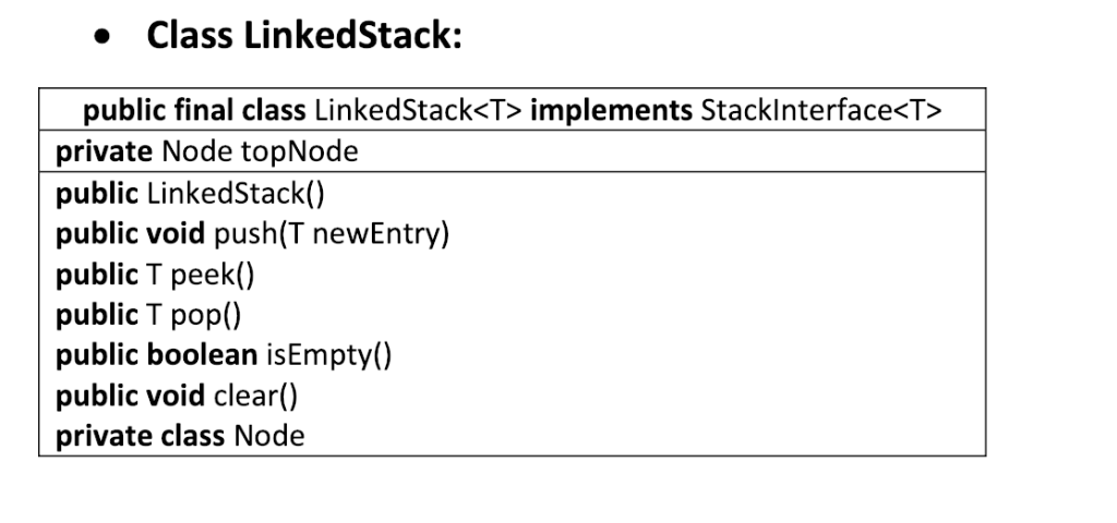 to write the program. ex.Mom Madam 2- Linked List Solution: Class Palindrome: