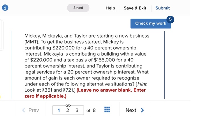  Saved Help Save & Exit Submit 5 Check my work Mickey,