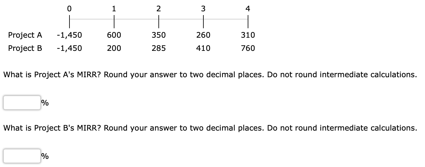 Bellinger Industries is considering two projects for inclusion in its capital budget,