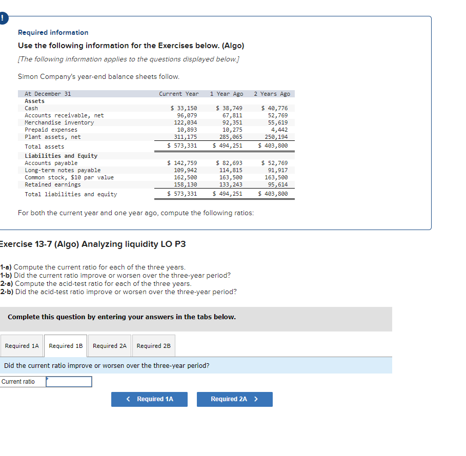 [The following information applies to the questions displayed below.] Simon Company's year-end