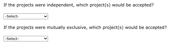 B). PROJECT A C). PROJECT B D). NEITHER A OR B Quantitative