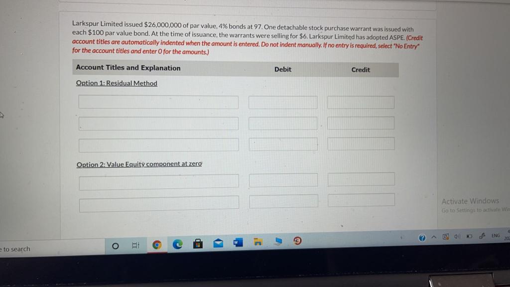 1, 2020. Crane Corporation issued $350,000 of 5% non-convertible bonds at 106,