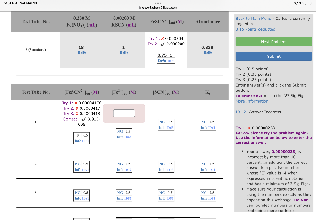 PLEASE help me. Back to Main Menu - Carlos is currently logged