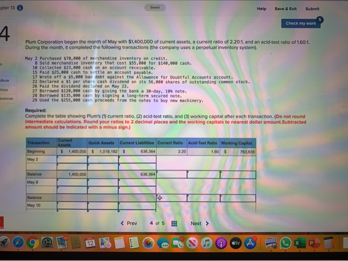  pter 13 Help Save & Exit Submit Check my work Plum