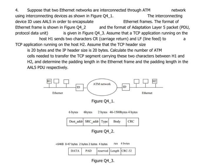 can someone please solve this question? 4. Suppose that two Ethernet networks