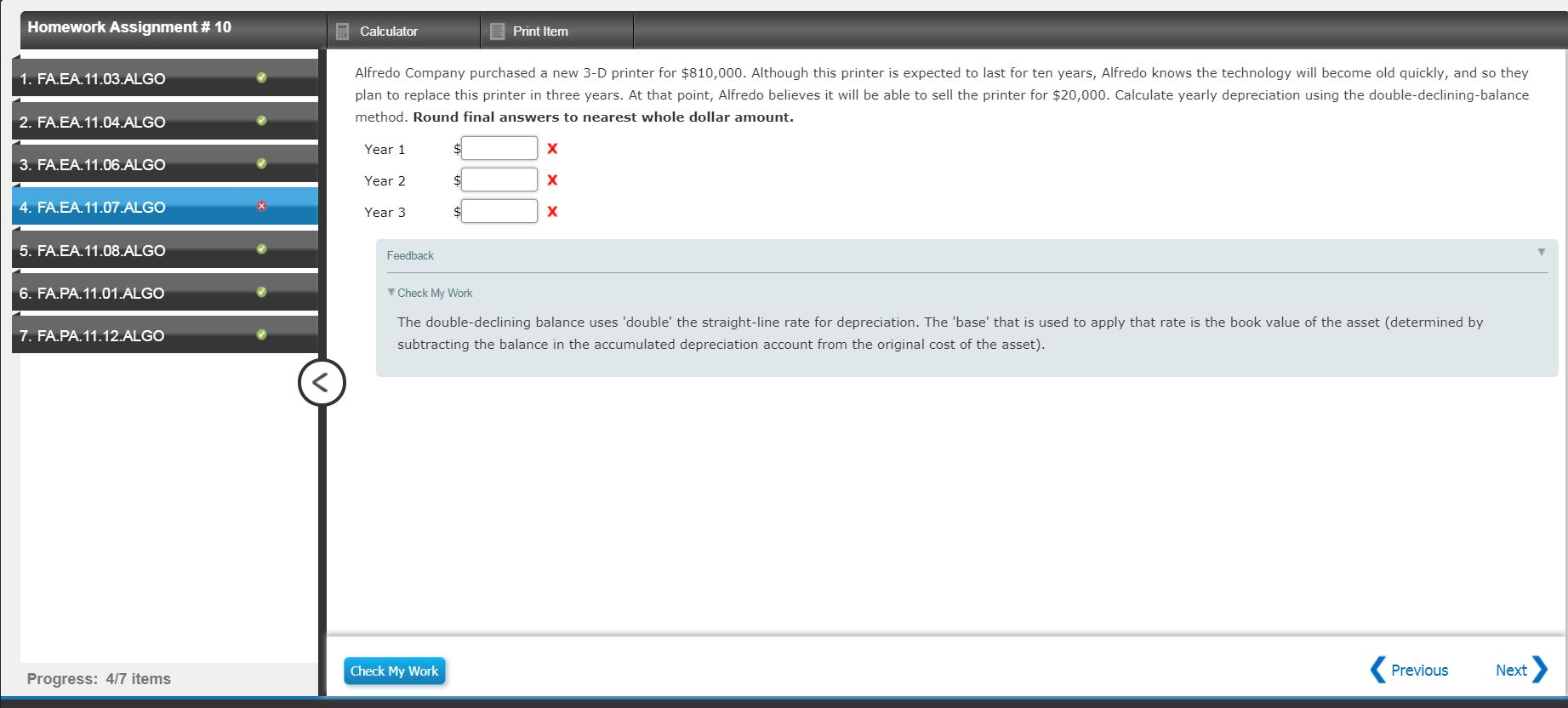Please solve and walk through your explanation. The text book formula informs