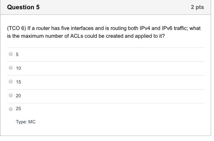 2 pts (TCO 6) Which statement describes a characteristic of Extended IPv4