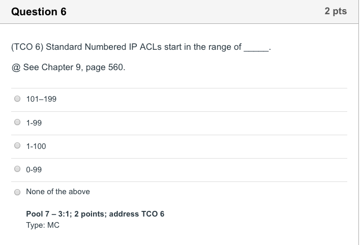 ACLs? O They are best at filtering based on source addresses only.