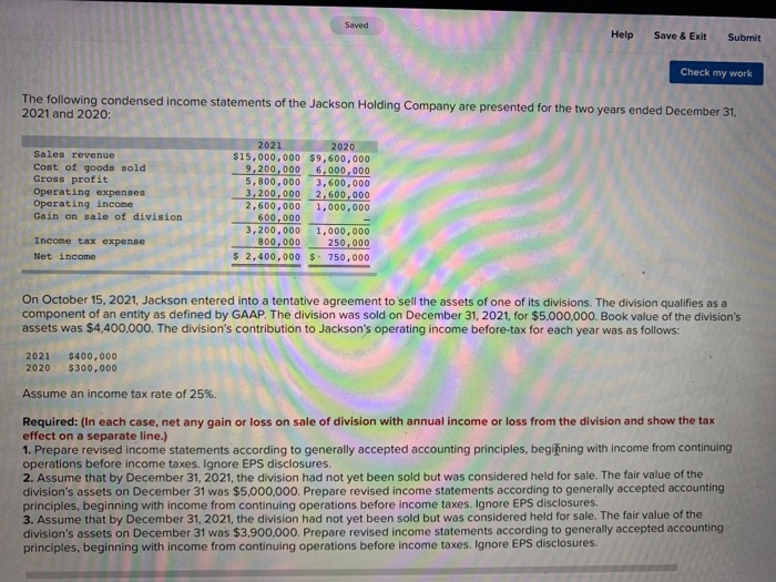  Please solve all Help Save & Exit Submit Check my work