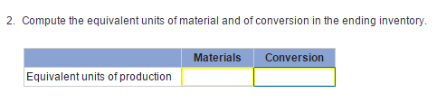 uses the FIFO method in its process costing system. The following data