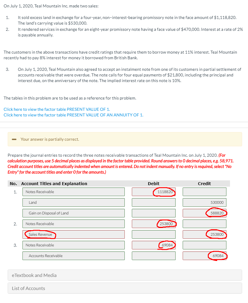 I have this question partially completed but I got some information