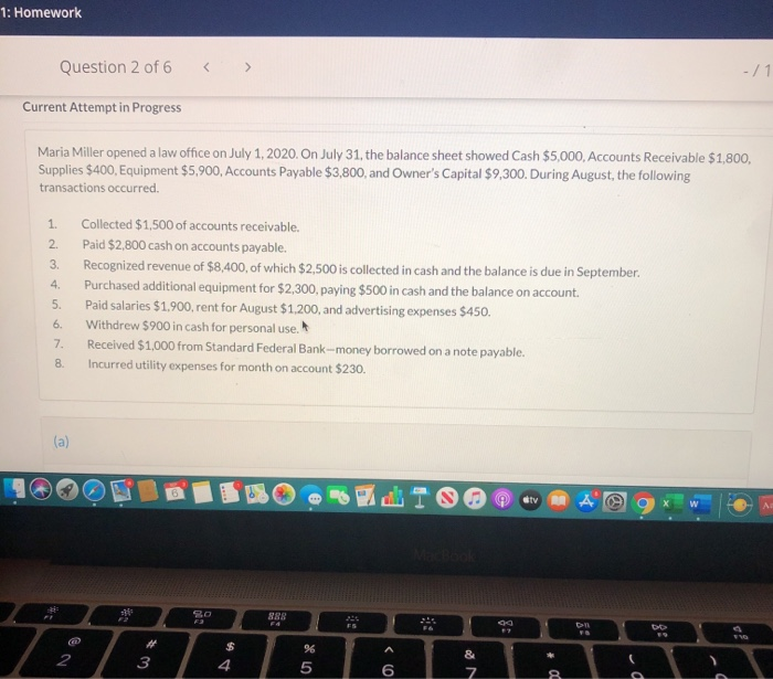  please answer question fast!!! 1: Homework Question 2 of 6 -/1
