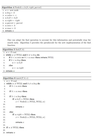 Consider a version of a binary search tree (BST) for sorted maps