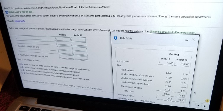  produces two basic types of weight./ling eaupment, Model 9 and Model