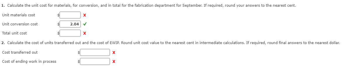 Unit Cost and Cost Assignment, Nonuniform Inputs Loran Inc. had the following