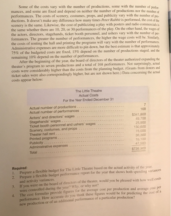 LO9-5] The Little Theatre is a nonprofit organization devoted to staging plays