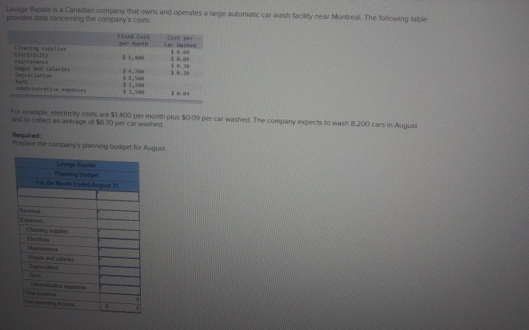  I need help with this question. Lavage Rapide is a Canadian