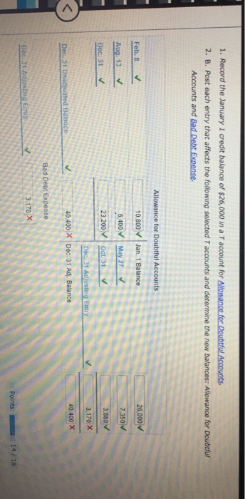 accounts receivable account has a debit balance of $1 ,080,000 and sales