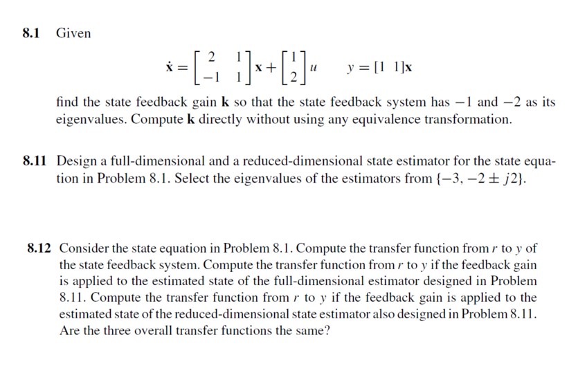  How to solve the problem 8.12? Using MatLab 