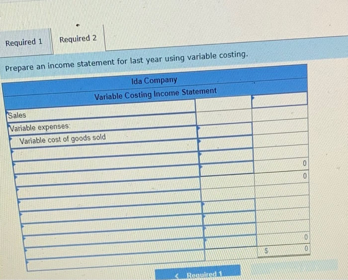 Net Operating Income (L06-2] Ida Company produces a handcrafted musical instrument called