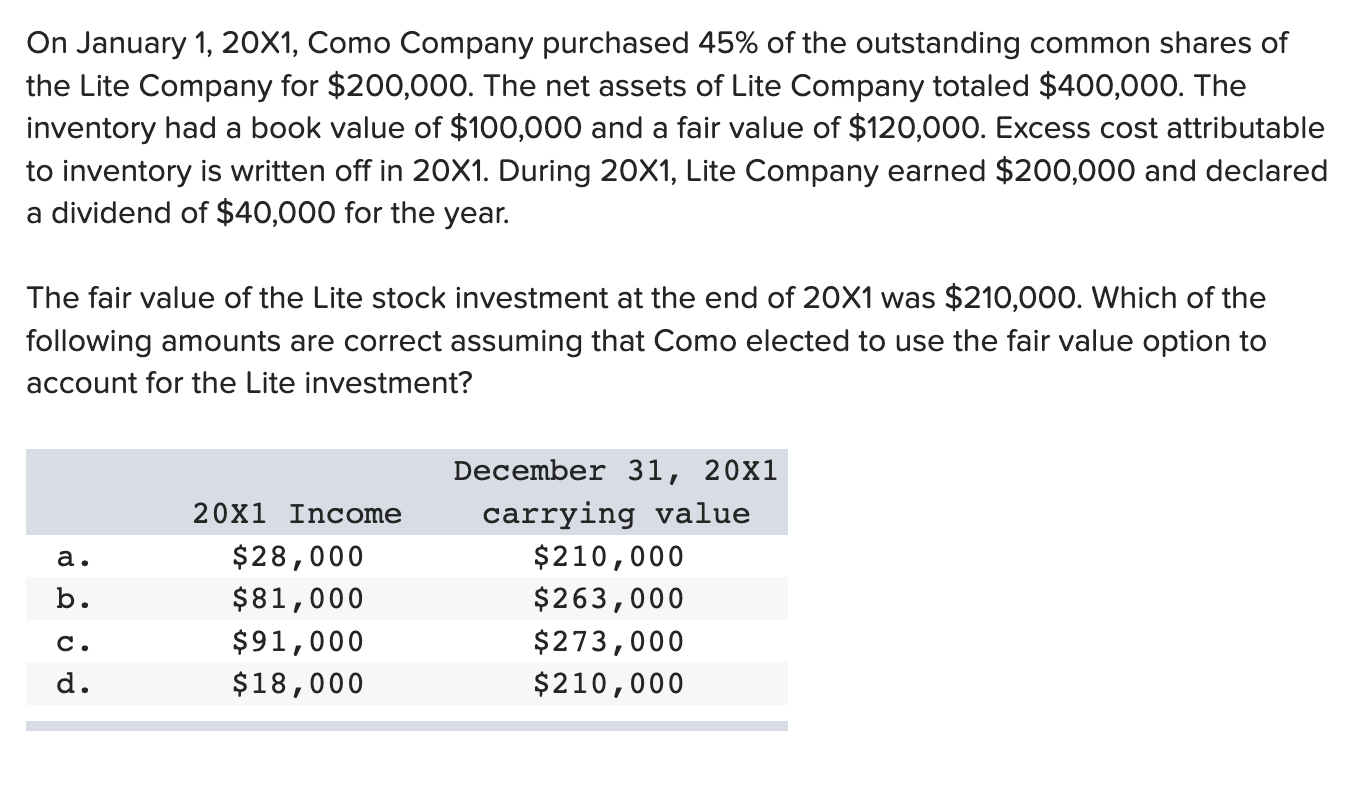 Multiple Choice A. Option A B. Option B C. Option C D.