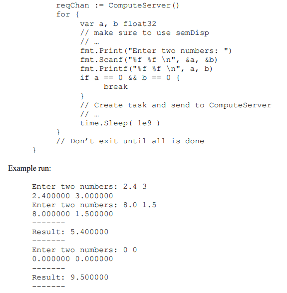 lock resources. The program will use a "ComputeServer" that will use a