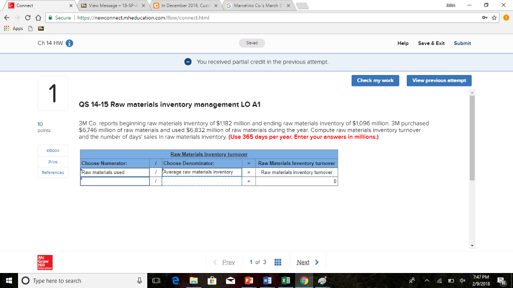  Connect \ e ln December 2016, Cust: View Message-18-SP-2 \ https:/ewconnect.mheducatio