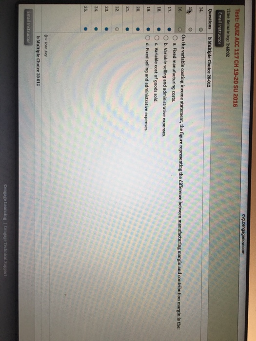  On the variable costing income statement, the figure representing the difference