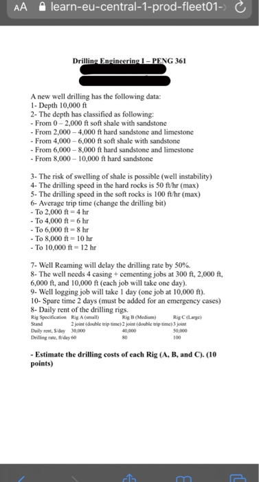  AA learn-eu-central-1-prod-fleet01- C Drilling Engineering I - PENG 361 A new