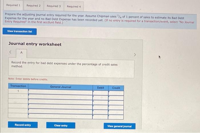 balance at its year-end: Credits Debita $ 3,000 Accounts Receivable Allowance for