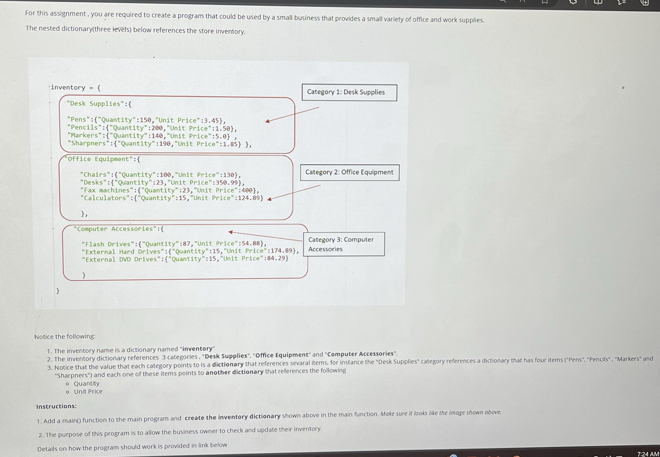 For this assignment, you are required to create a program that