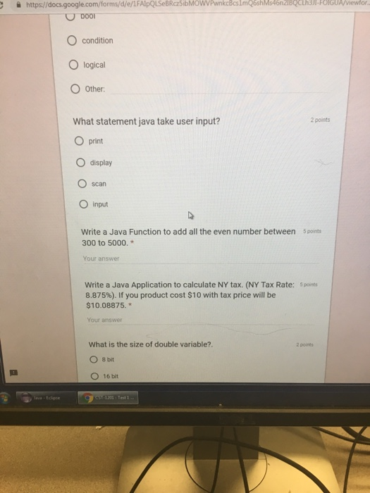  https//docs.google.com/forms/dje/iFAlpQlSeBRczbMWwnkcBcsimobshMn218Qcth3)1-PolGUA/viewlor O condition O logical O Other What statement java take