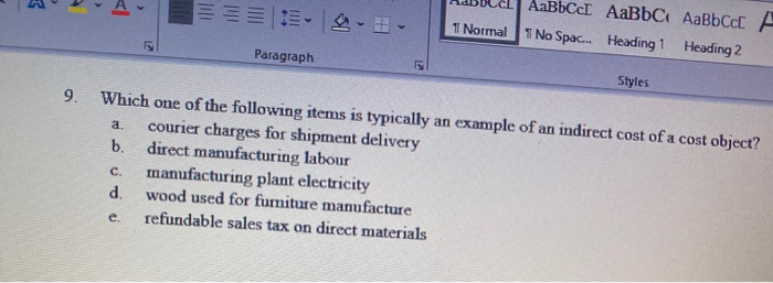  AaBbCc AaBBC AaBbcc 1 No Spac... Heading 1 Heading 2 1