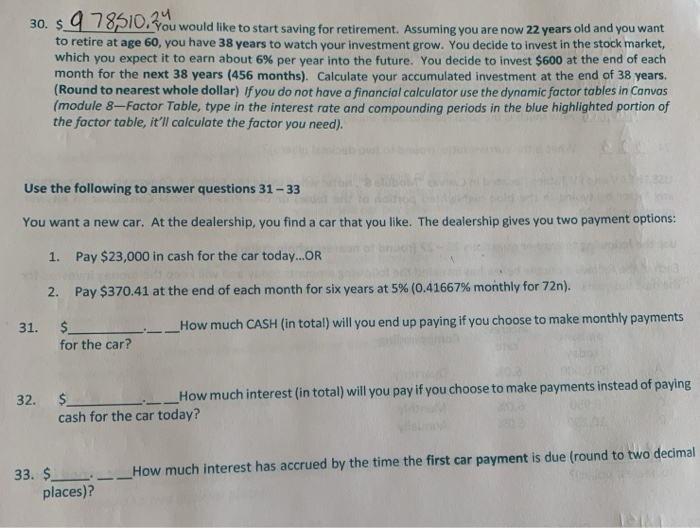  please check # 30 and explain how to do 31-33 using