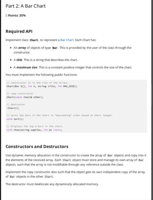  in c++ please solve part 2 and part 3 -->chart.cpp and