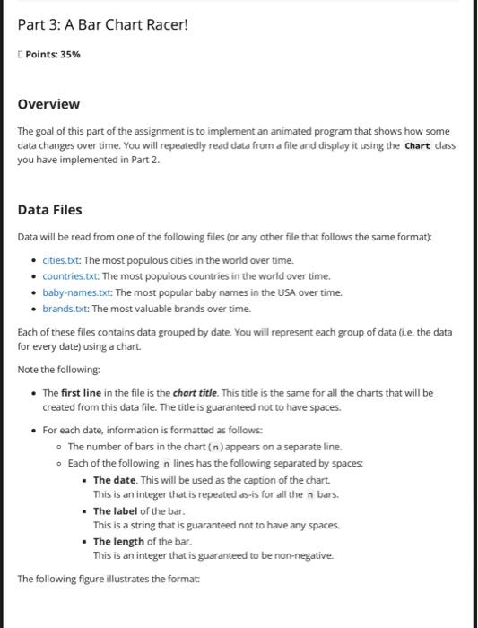 the constructor. A title. This is a string that describes the chart.