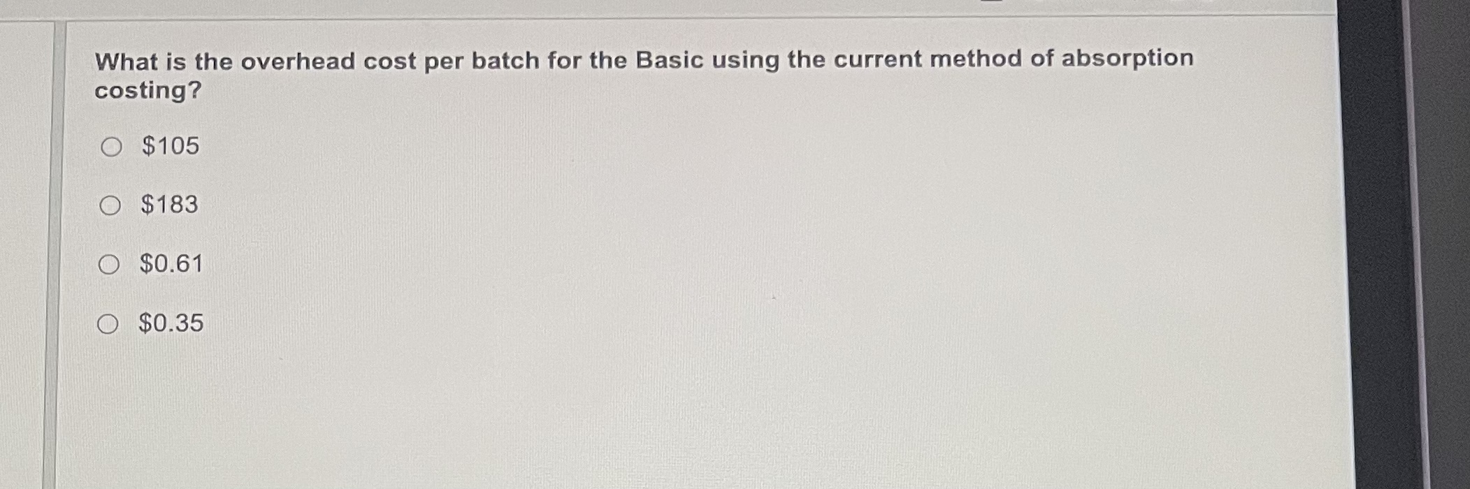 What is the overhead cost per batch for the Basic using