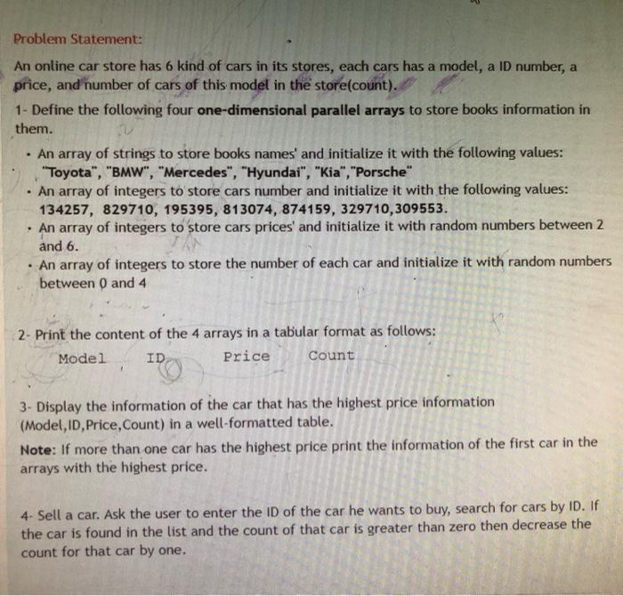 ASAPP PLEASE FOR THUMBS UP Problem Statement: . An online car store