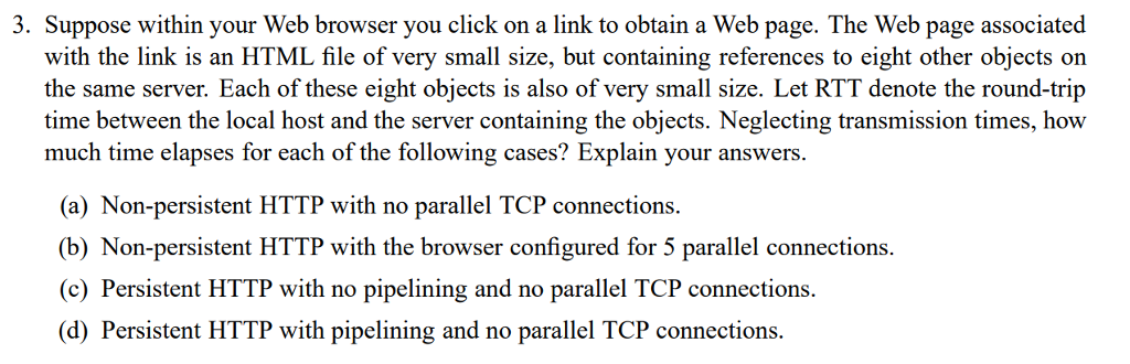  3. Suppose within your web browser you click on a link