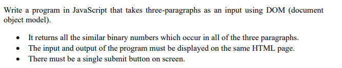Please Answer in Javascript and Asap... Write a program in JavaScript