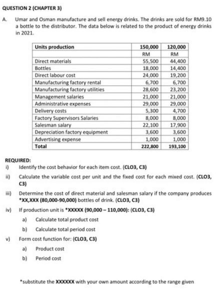  Solve part (iv) and (v) QUESTION 2 (CHAPTER 3) A. Umar