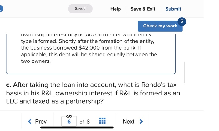 Rondo and his business associate, Larry, are considering forming a business entity