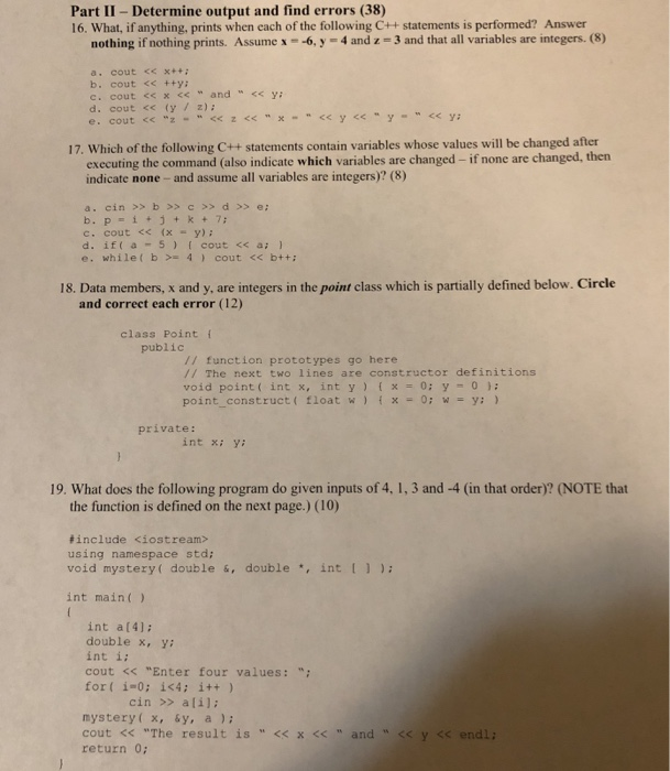 (15) 1. A is a variable in a class that is encapsulated